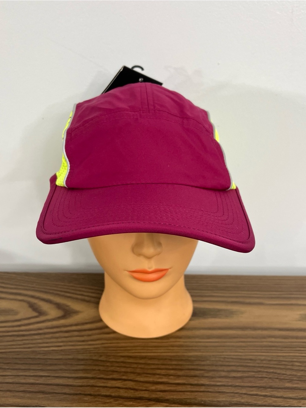 Nike 5 panel AW84 DRI-FIT AEROBILL Hat Cap Purple Yellow Spell Out Logo Running